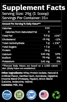 Vanilla Whey Isolate Protein